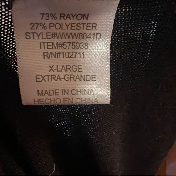 Olivia Moon Cowl Neck Light Sweater Womens Large Black - Picture 8 of 8